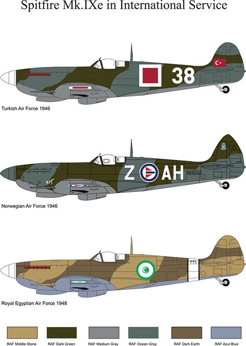 Tigerhead Decals 72019 1:72 Supermarine Spitfire MK.IXe in International Service