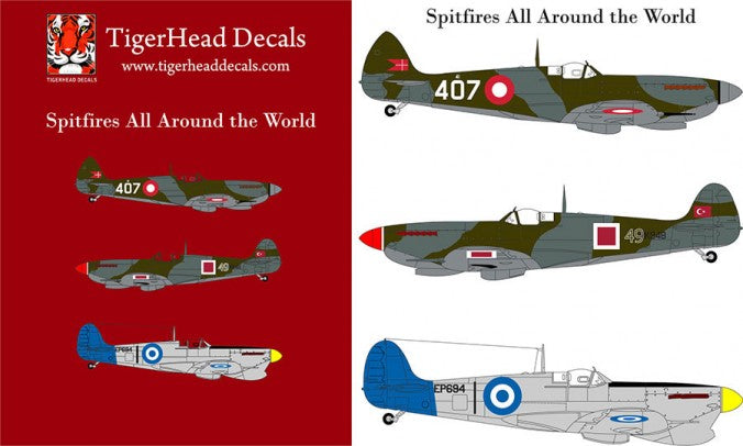 Tigerhead Decals 72020 1:72 Supermarine Spitfires All Around the World