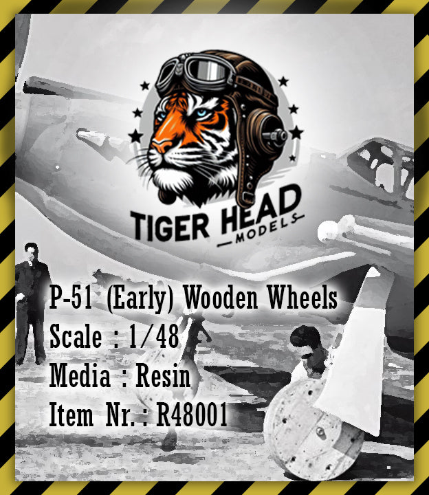 Tigerhead Decals THR48001 1:48 North-American P-51 (Early) Wooden Wheels (Cast resin)