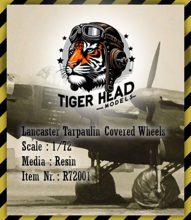 Tigerhead Decals R72001 1:72 Avro Lancaster Tarpaulin Covered Wheel Set (Casted resin)