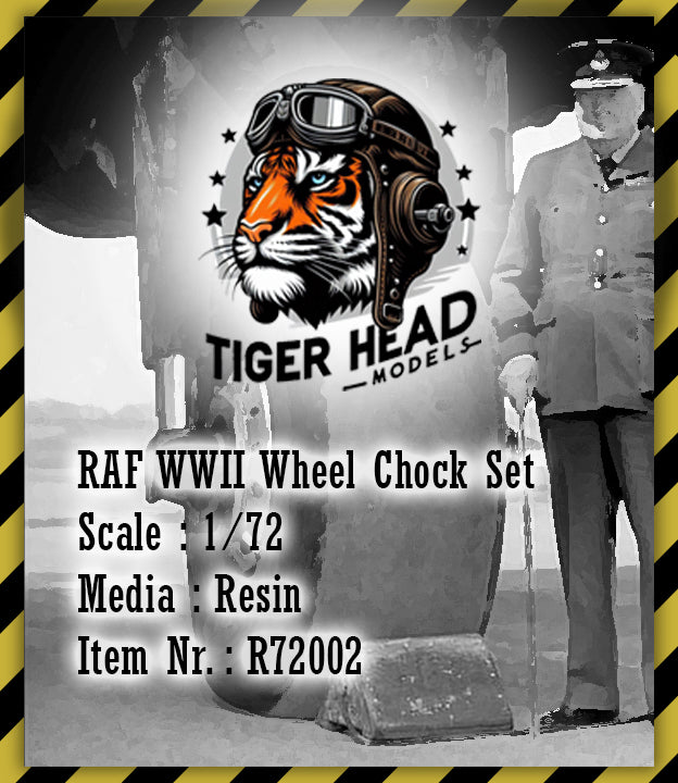 Tigerhead Decals THR72002 1:72 RAF WWII Wheel Chock Set (Includes 4 big and 2 small chocks)