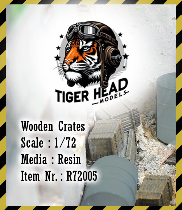Tigerhead Decals THR72005 1:72 Wooden Crates (Includes 4 each of 3 different types. Total 12 pieces.)