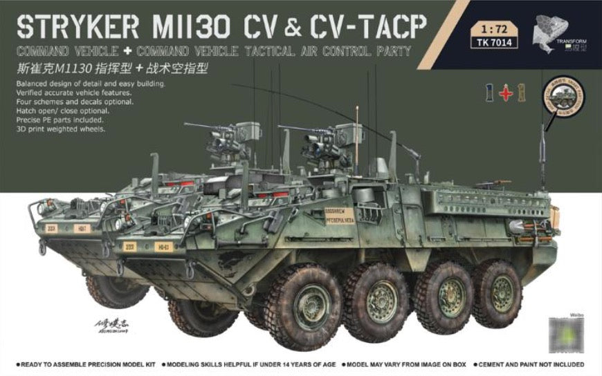 Border Models TK7014 1:72 Stryker M1130 CV & CV-TACP - 2 kits Command Vehicle and Command Vehicle Tactical Air Control Party