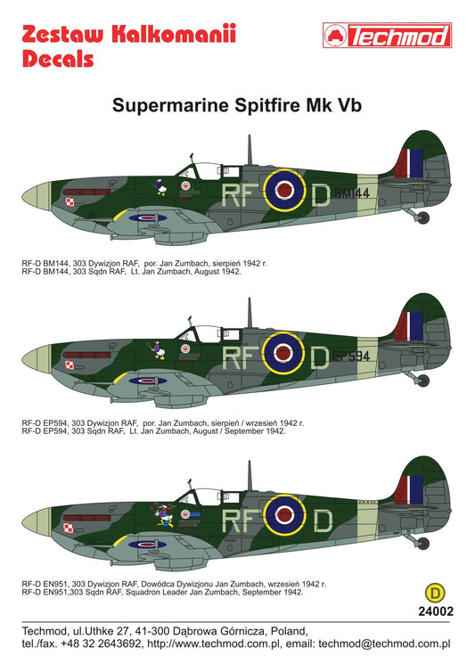 Techmod 24002 1:24 Supermarine Spitfire Mk.Vb