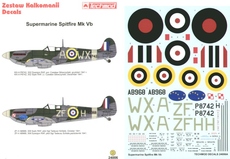 Techmod 24006 1:24 Supermarine Spitfire Mk.Vb