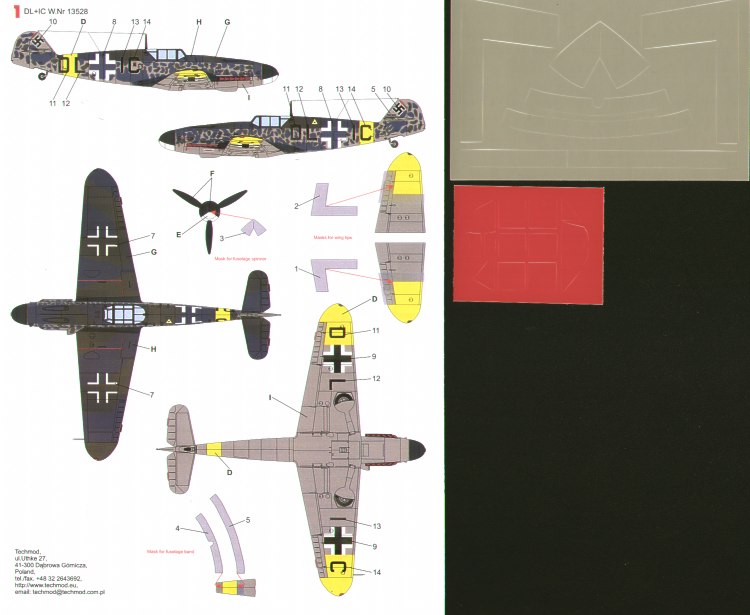 Techmod 24007 1:24 Re-printed! Messerschmitt Bf-109G-2 in Finnish service