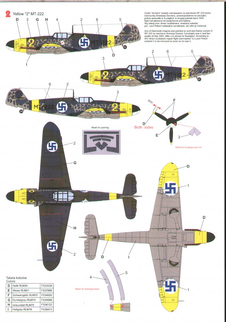 Techmod 24007 1:24 Re-printed! Messerschmitt Bf-109G-2 in Finnish service