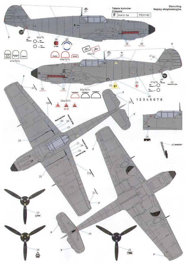Techmod 24009 1:24 Messerschmitt Bf-109E-3