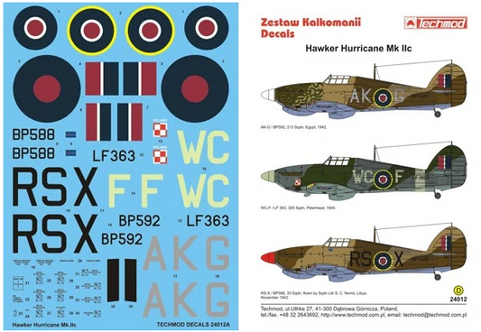 Techmod 24012 1:24 Hawker Hurricane Mk.IIc