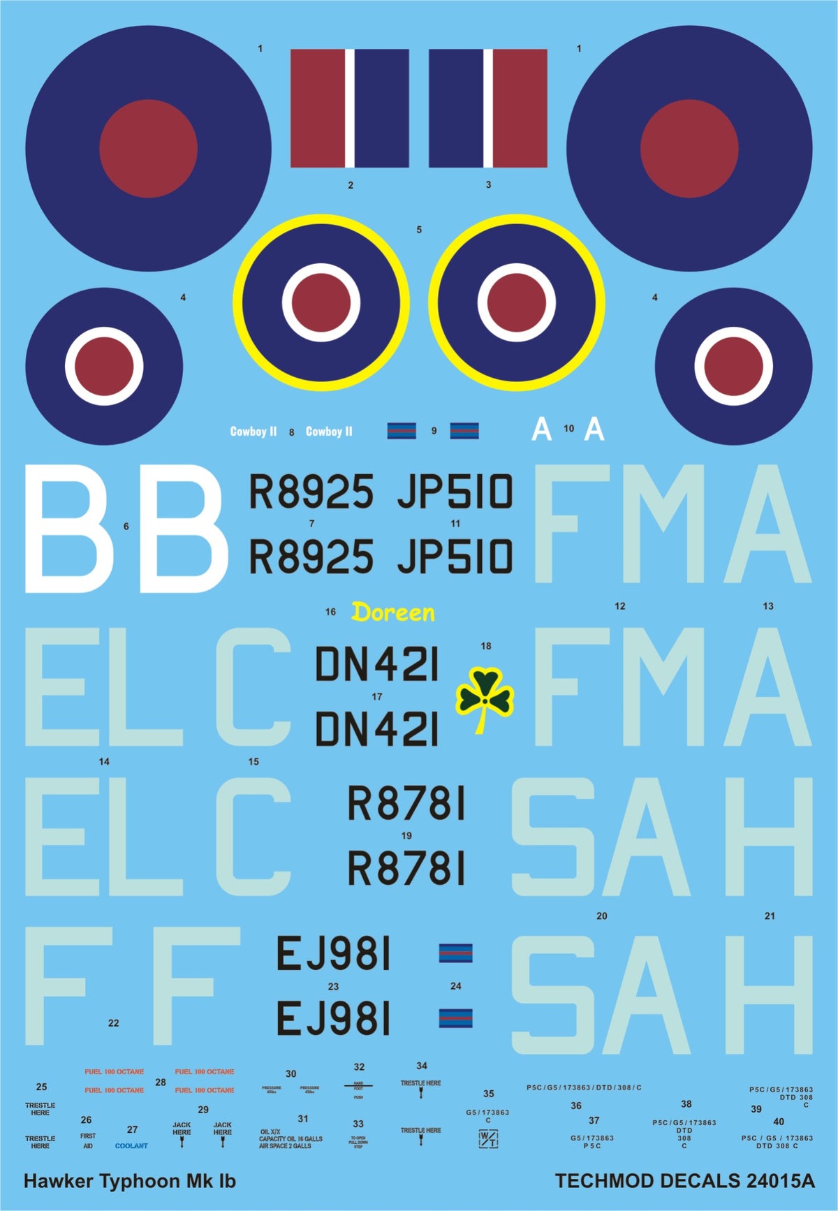 Techmod 24015 1:24 Hawker Typhoon Mk.Ib