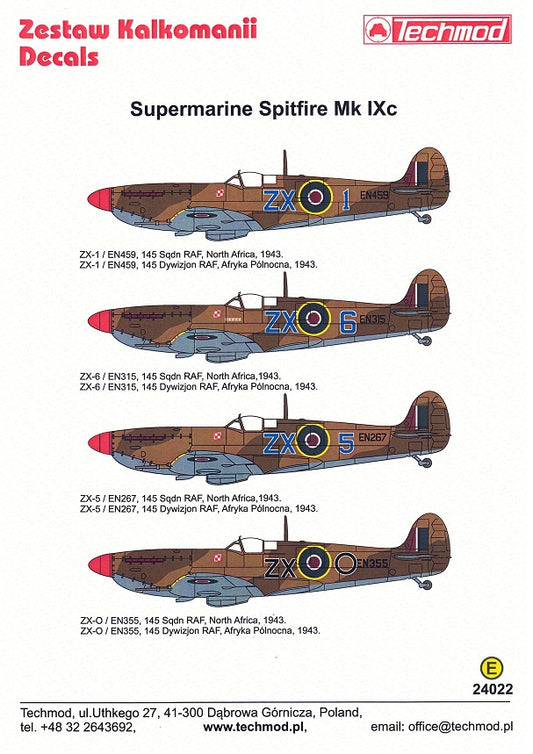 Techmod 24022 1:24 Supermarine Spitfire Mk.IXc