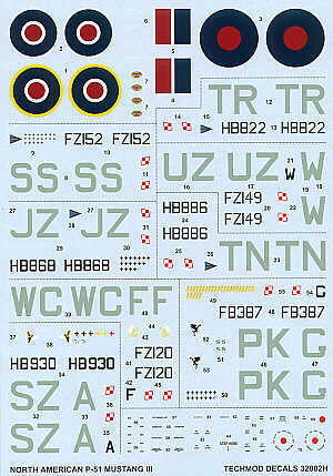 Techmod 32002 1:32 North-American P-51B Mustang III