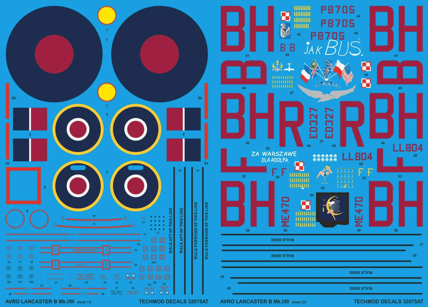 Techmod 32075 1:32 Avro Lancaster B.I Camouflage and marking versions