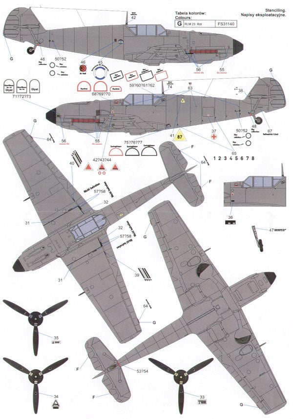 Techmod 48081 1:48 Messerschmitt Bf-109E-4