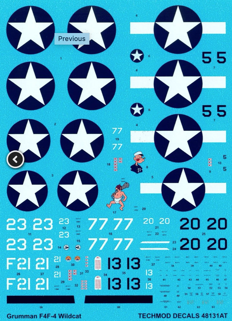 Techmod 48131 1:48 Grumman Wildcat