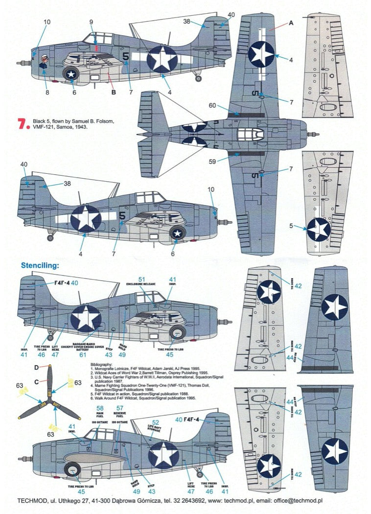 Techmod 48131 1:48 Grumman Wildcat