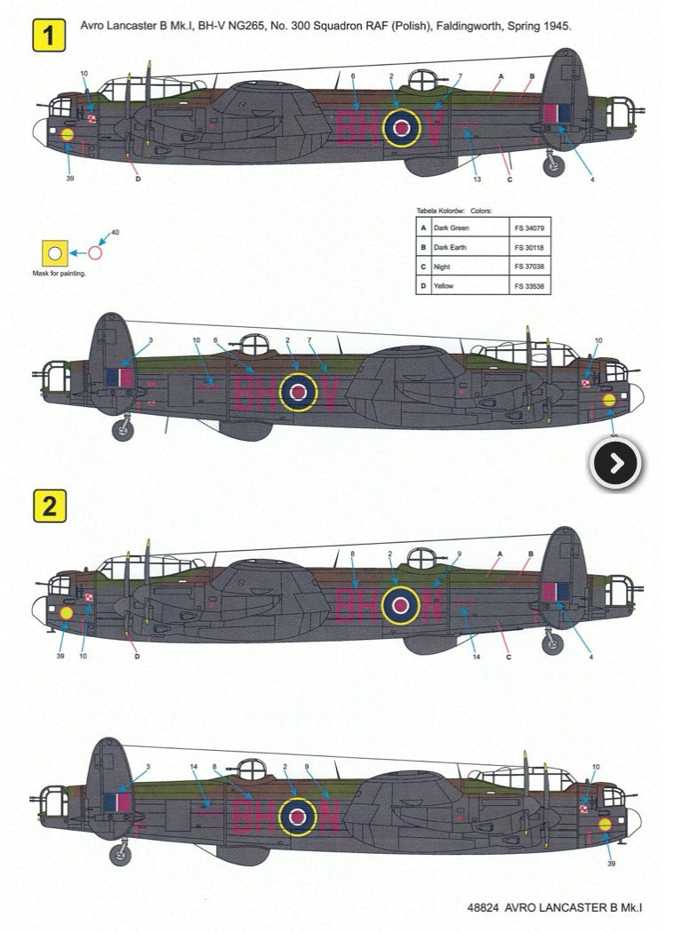 Techmod 48824 1:48 Avro Lancaster B.I