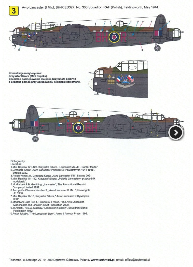 Techmod 48824 1:48 Avro Lancaster B.I
