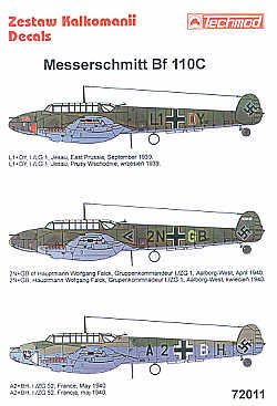 Techmod 72011 1:72 Messerschmitt Bf-110C