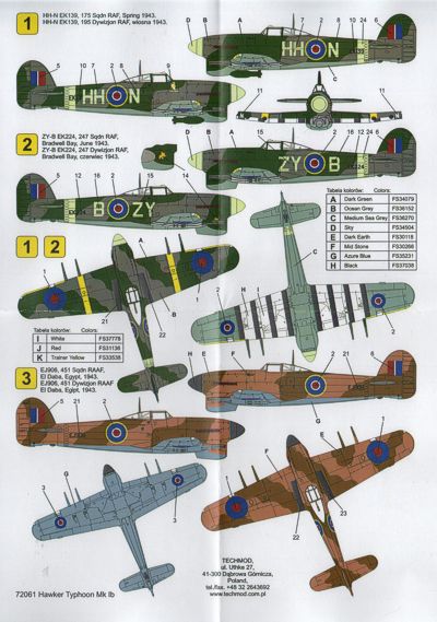 Techmod 72061 1:72 Hawker Typhoon Mk.Ib