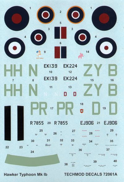 Techmod 72061 1:72 Hawker Typhoon Mk.Ib