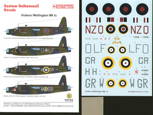 Techmod 72133 1:72 Vickers Wellington Mk.Ic