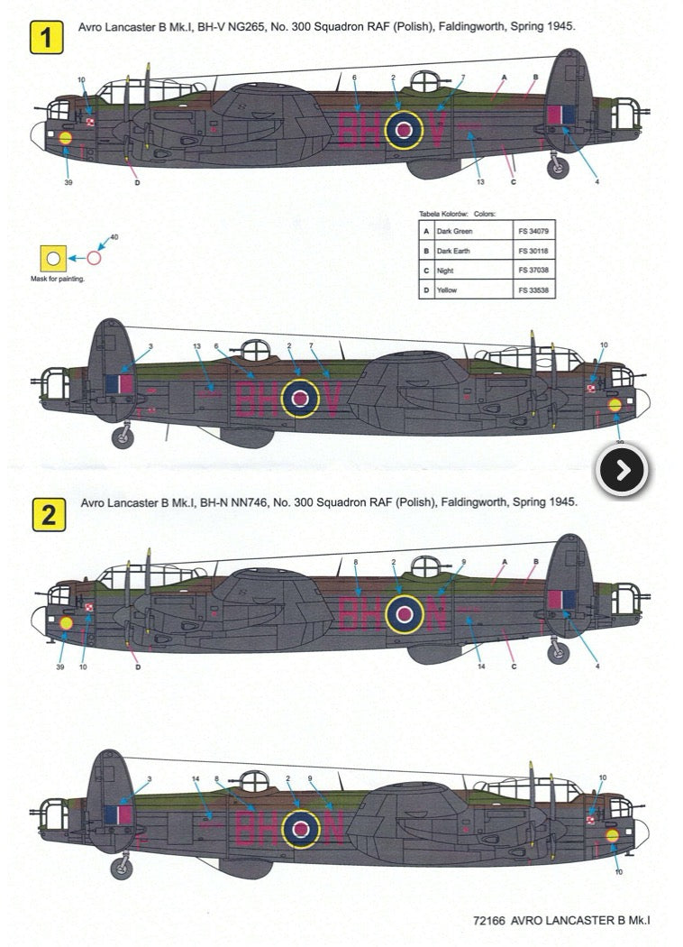 Techmod 72166 1:72 Avro Lancaster B.I