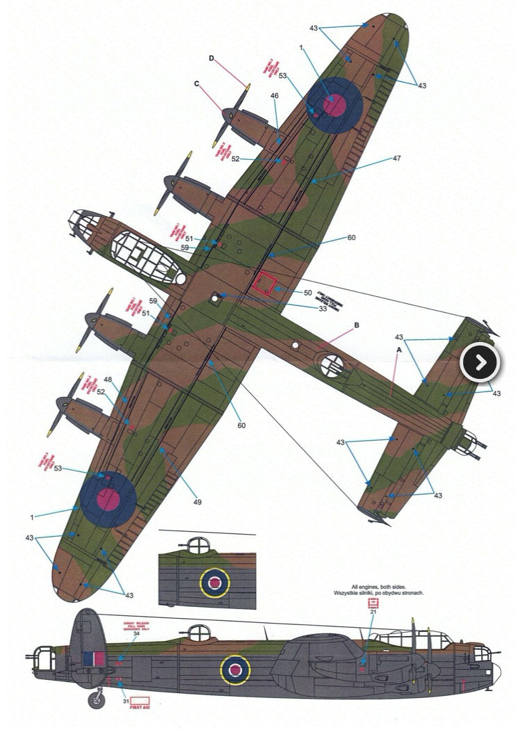 Techmod 72166 1:72 Avro Lancaster B.I