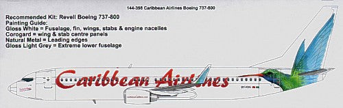 26 Decals TS144398 1:144 Boeing 737-800 Caribbean Airlines 9Y-ANU etc.