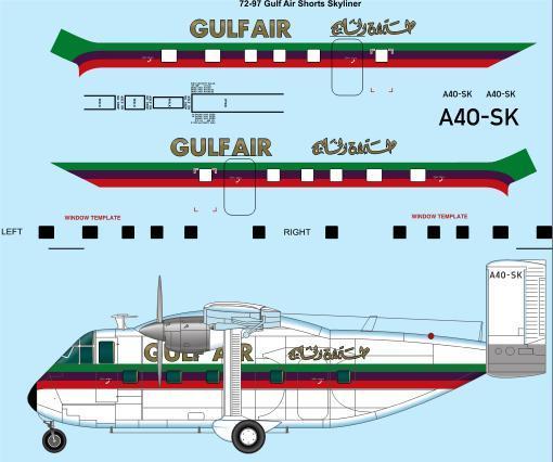 26 Decals TS72097 1:72 Gulf Air Shorts Skyvan Skyliner laser decal