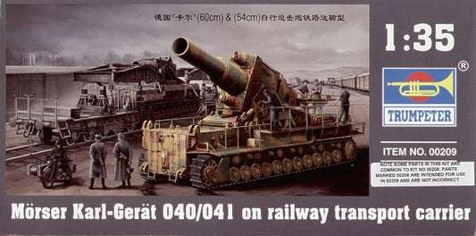 Trumpeter 00209 1:35 Morser Karl Gerat 040/041 on Railway Track