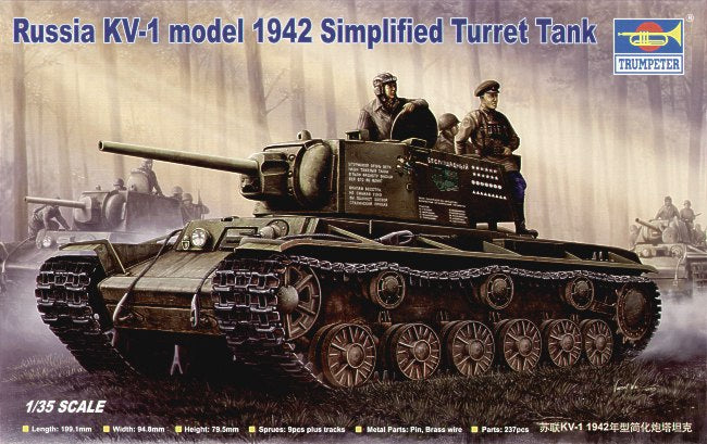 Trumpeter 00358 1:35 Soviet KV-1 Model 1942 Simplified Turret