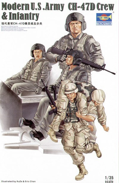 Trumpeter 00415 1:35 Modern U.S. Army CH-47D Crew & Infantry