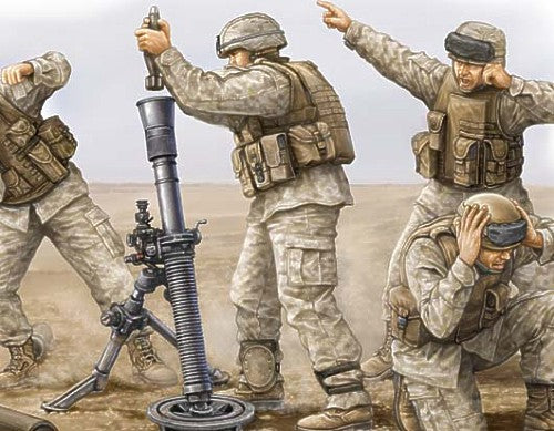 Trumpeter 00423 1:35 USMC M252 Mortar Crew