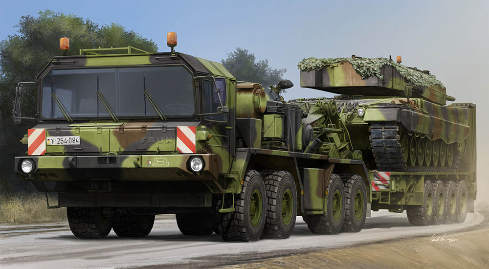 Trumpeter 01070 1:35 Faun SLT 50-3 Elefant with SaAnh 52t Trailer