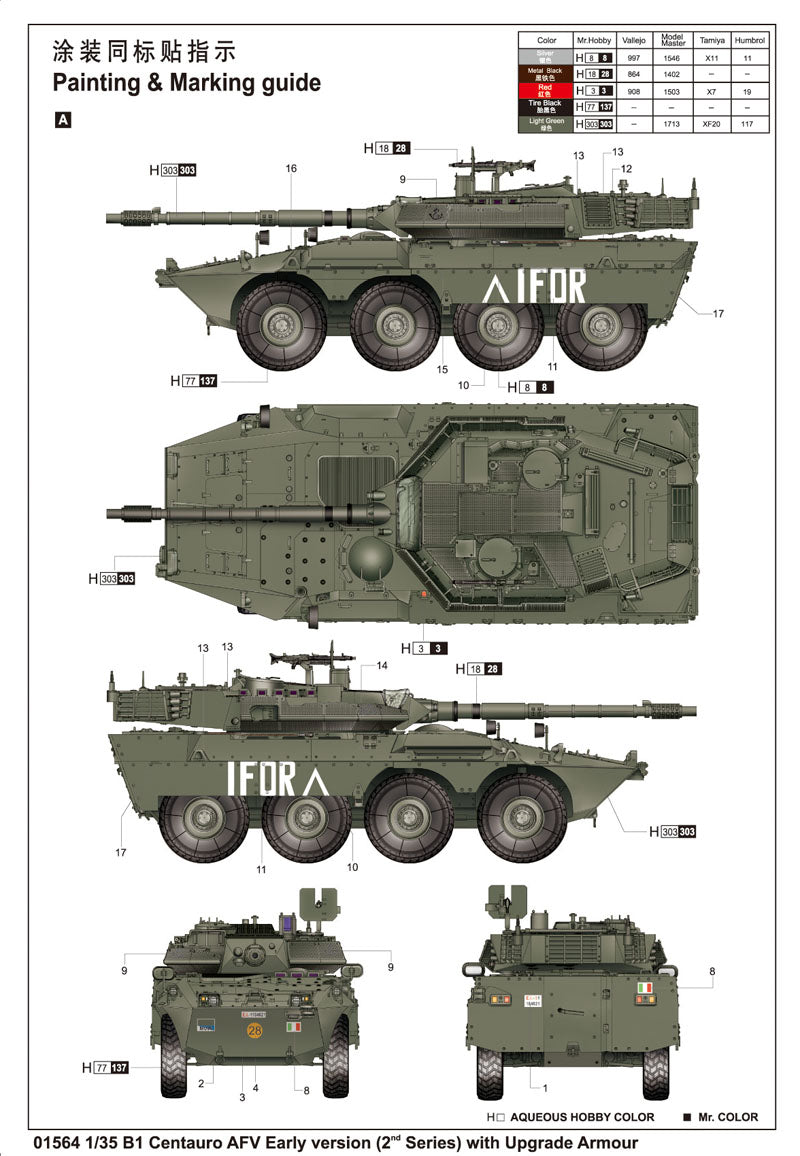 Trumpeter 01564 1:35 Italian B1 'Centauro' AFV early version 2nd Series with upgraded Armour