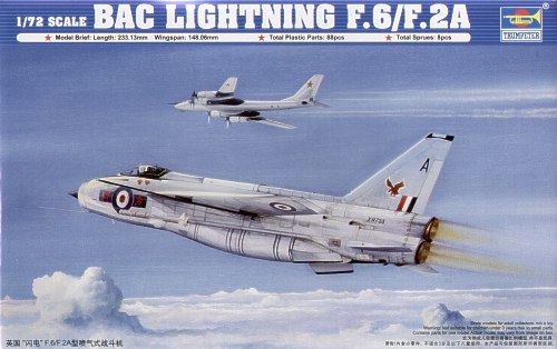Trumpeter 01654 1:72 BAC/EE Lightning F.2A/F.6