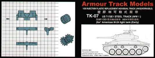 Trumpeter 02037 1:35 U.S. T72E1 M24 Chaffee (Early) Steel Type Track