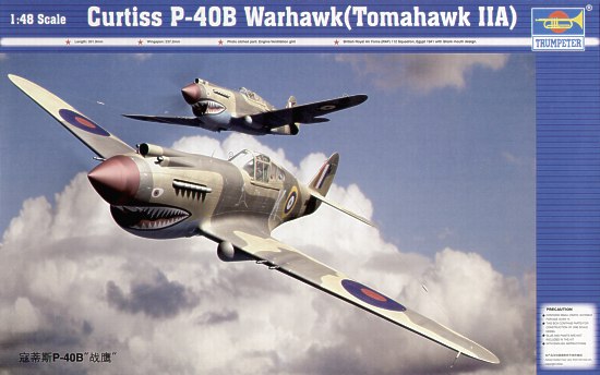 Trumpeter 02807 1:48 Curtiss P-40B Tomahawk Warhawk