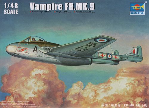 Trumpeter 02875 1:48 de Havilland Vampire FB.9