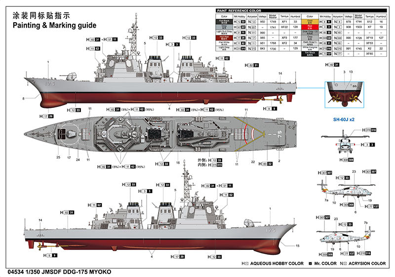 Trumpeter 04534 1:350 JMSDF DDG-175 Myoko