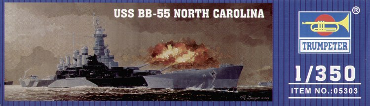 Trumpeter 05303 1:350 USS North Carolina BB-55