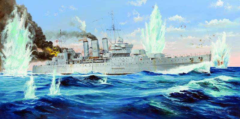 Trumpeter 05353 1:350 H.M.S. Cornwall Kent Class Heavy Cruiser