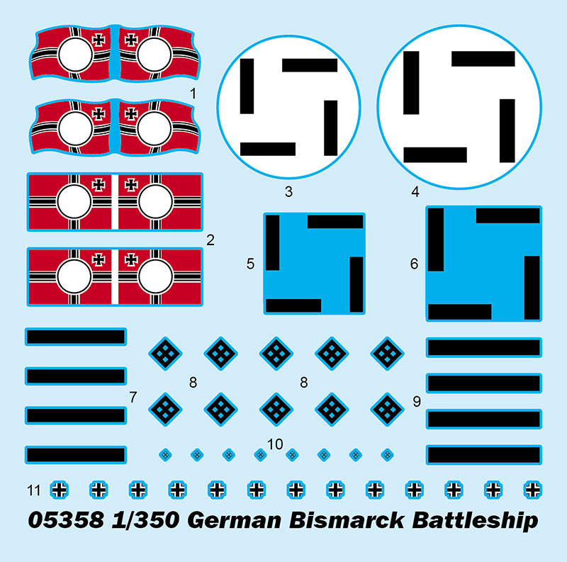 Trumpeter 05358 1:350 Bismarck German Battleship