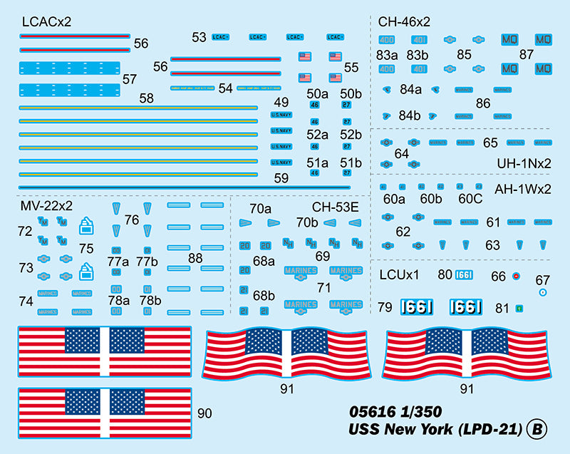 Trumpeter 05616 1:350 USS New York LPD-21