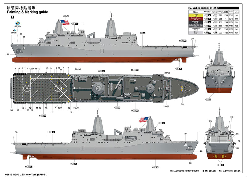 Trumpeter 05616 1:350 USS New York LPD-21