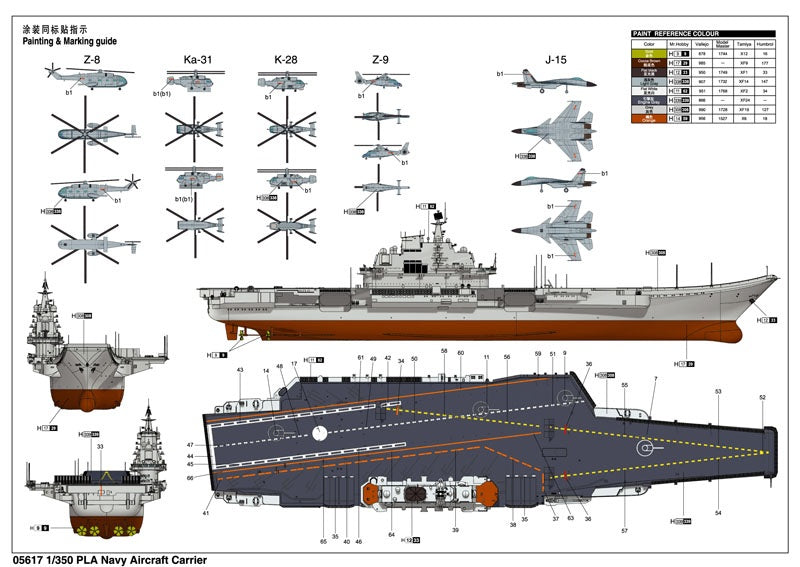 Trumpeter 05617 1:350 PLA Navy Aircraft Carrier Shi Lang