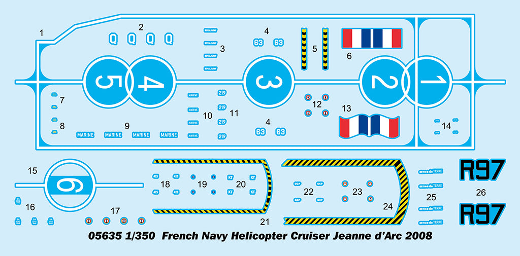 Trumpeter 05635 1:350 French Navy Helicopter Cruiser Jeanne d’Arc 2008