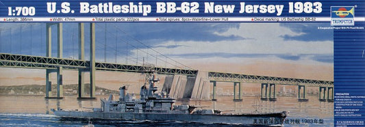 Trumpeter 05702 1:700 US Battleship BB-62 USS New Jersey 1983