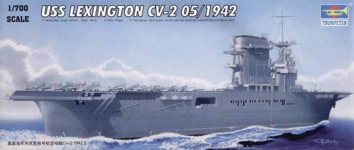 Trumpeter 05716 1:700 USS Lexington CV2 05/1942